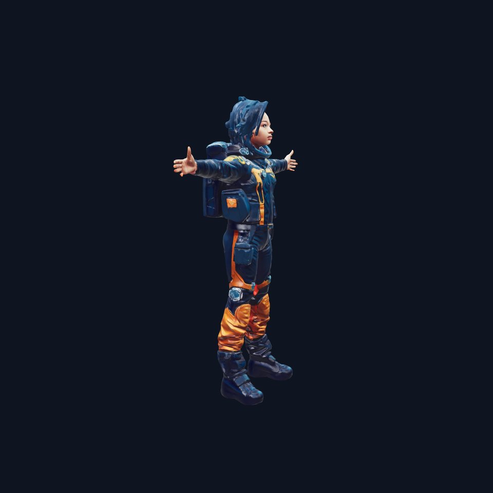 Orange Space Suit model pack